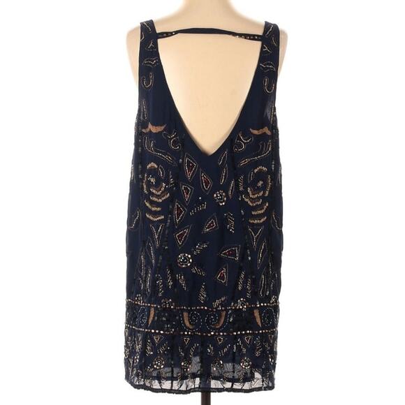 Free People Secret Garden Beaded Shift Small Dress - Picture 3 of 9